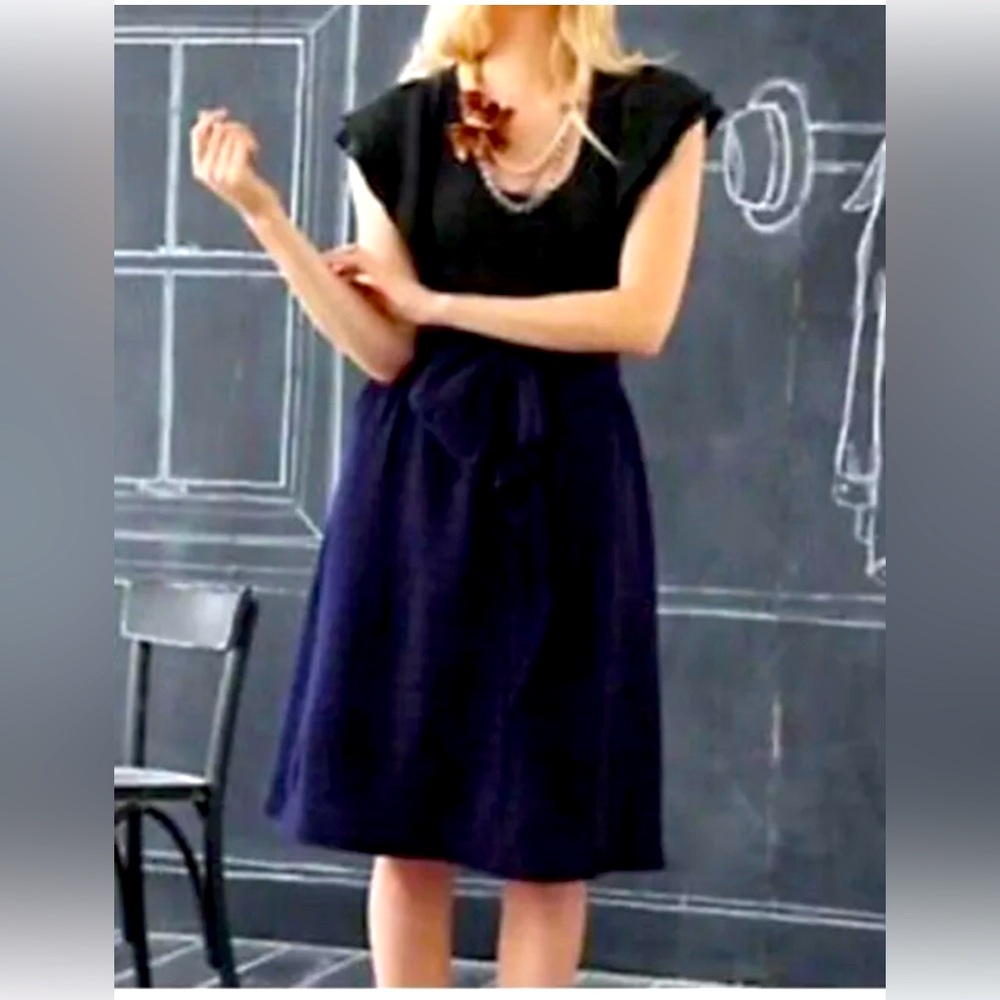 Anthropologie Moth sweater dress XL short ruffle sleeve with bow
